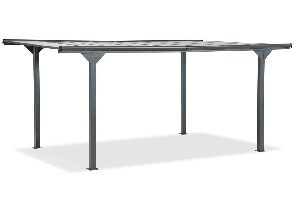Trädgårdspaviljong i aluminium Lombardia 3x4.3 Garden Point antracit