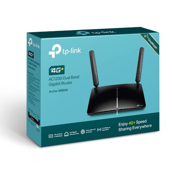 TP-LINK 4G+ LTE Router Archer MR600 802.11ac, 300+867 Mbit/s, 10/100/1000 Mbit/s, Ethernet LAN (RJ-45) porte 3, 4G, Antenne type 2xAftagelig, LTE kat.