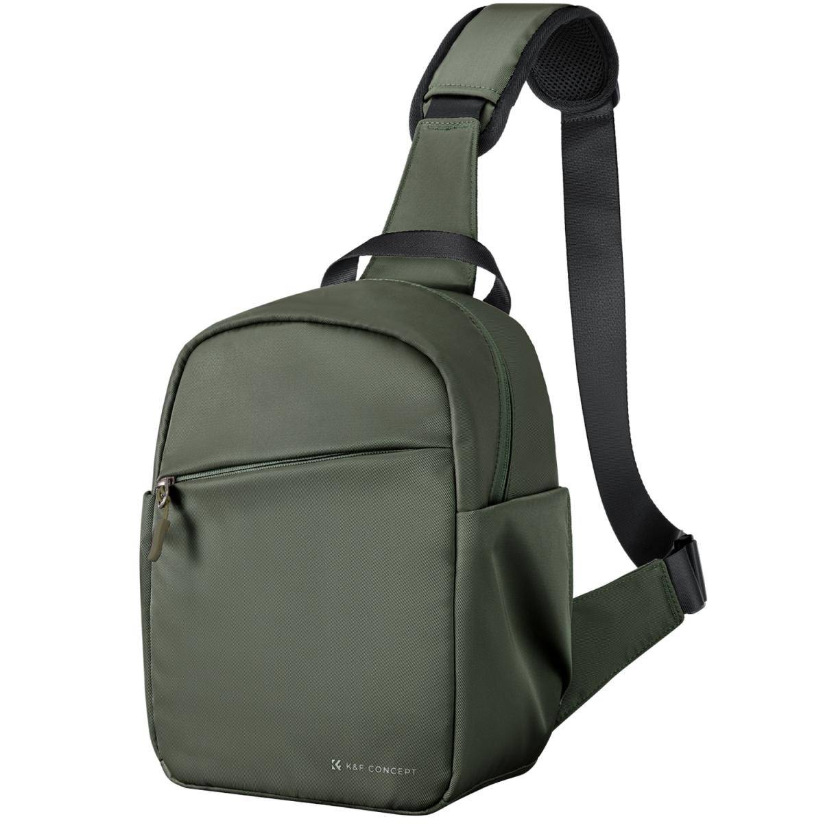 KENTFAITH Camera Sling Bag Small Camera Crossbody Shoulder Backpack DSLR/SLR/Mirrorless Camera Compact Case Photography Bags 5L - Urban Wander 08 (Green)