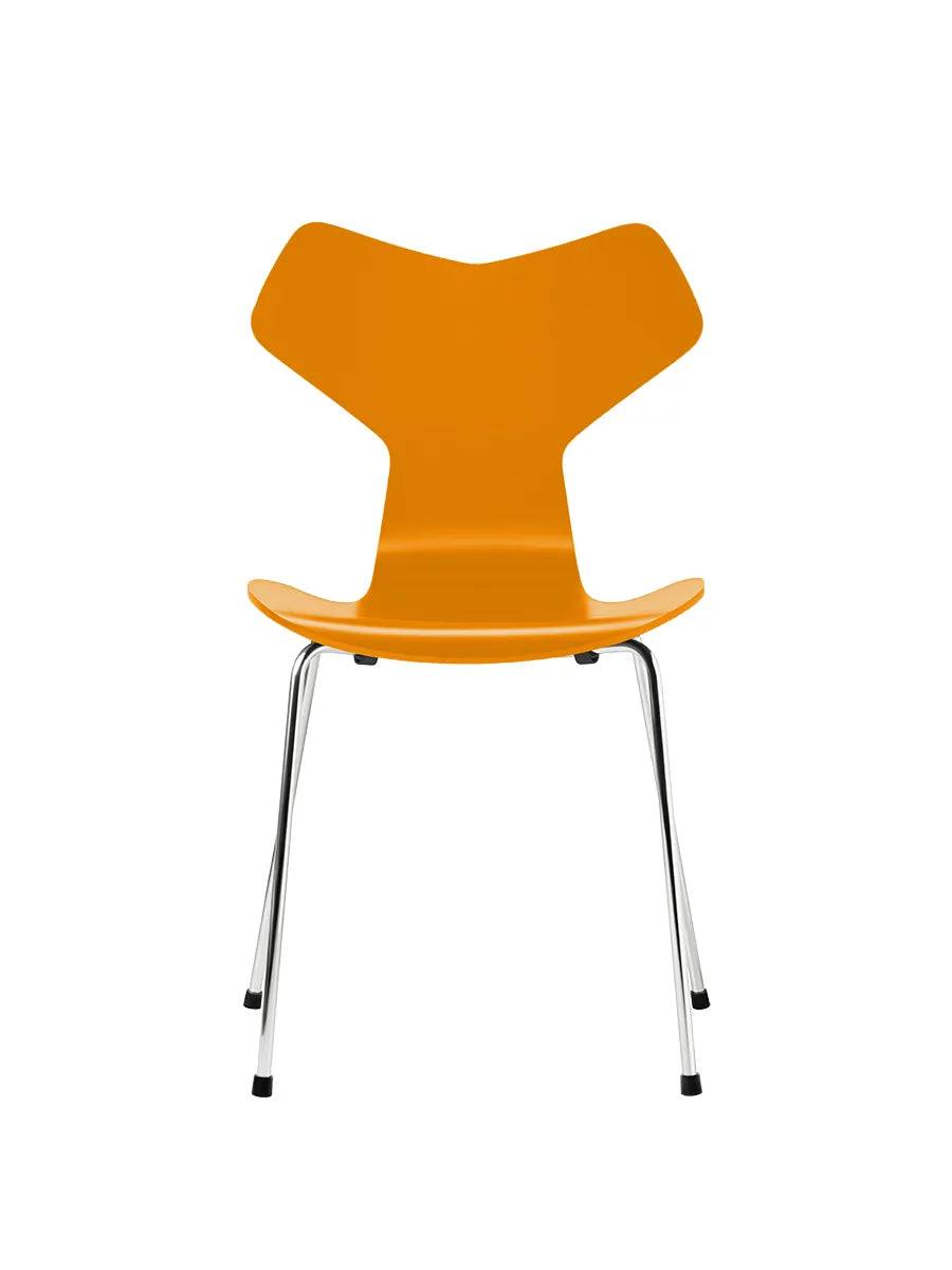 3130 Grand Prix stol lakeret af Arne Jacobsen Olive Green / Krom - Jacobsen Plus