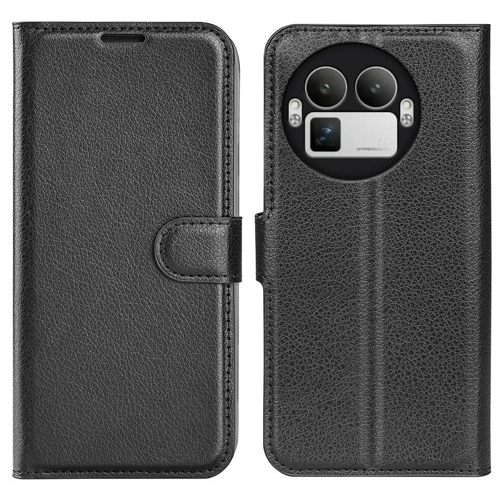 Realme GT 8 Pro 5G - Læder cover / pung - Sort