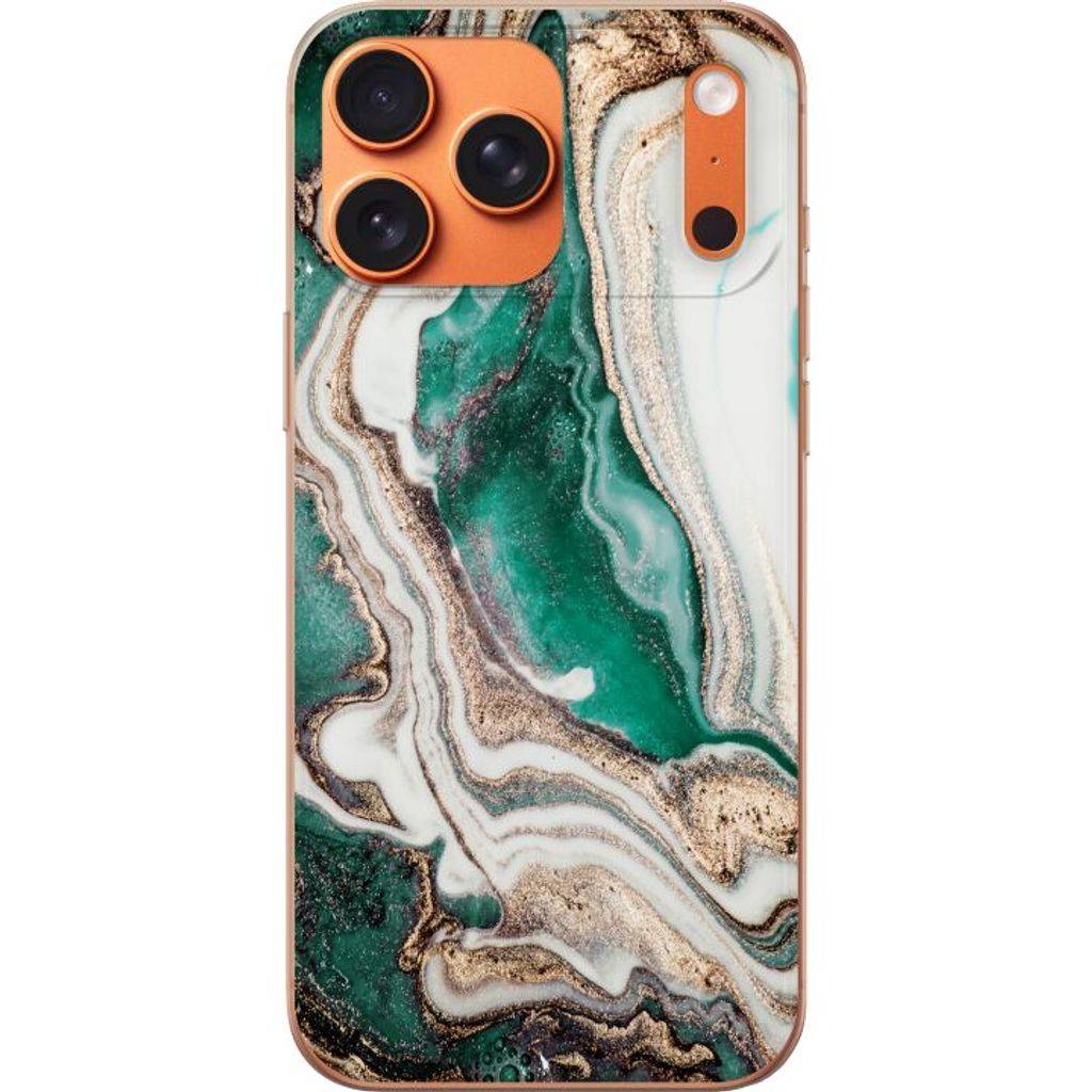 Apple iPhone 18 Pro Max Mobilskal Grön / Guld marmor