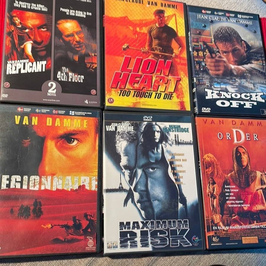 6 DVD-filmer med Jean-Claude Van Damme - 6 filmer