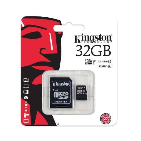 SD kort/Micro SDHC Class 10 med 32GB.