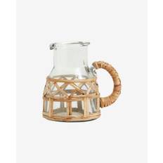WEVA flødekande i klar glas med flet - h13 cm - natur