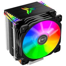 MR-CR1400 RGB CPU Air Cooler, 4 Heat-Pipes, 126mm RGB CPU Fan, Removable 92mm PWM Fans, Fins Bending, 4-pin RGB CPU Cooler, RGB Lighting for AMD Ryzen/Intel LGA 1700 115X