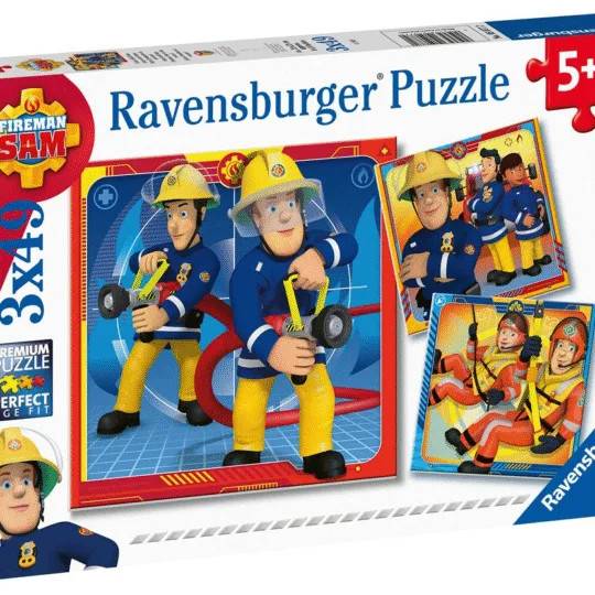 Ravensburger Brandman Sam Pussel 3×49 Bitar Pussel 105077 lek barn bild aktivitet