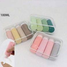 4/1pc Travel Bottle Set With Storage Bag, Refillable Silicone Toiletries Container, Shampoo, Conditioner, Lotion Refill Bottles, Travel Refill Bottles - Multicolor - Multi-size