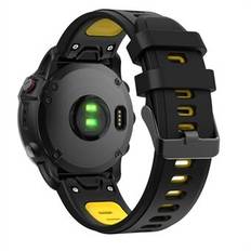 Dual Color Quick Release Silikon Ersättningsurband Armband Rem för Garmin Fenix 6