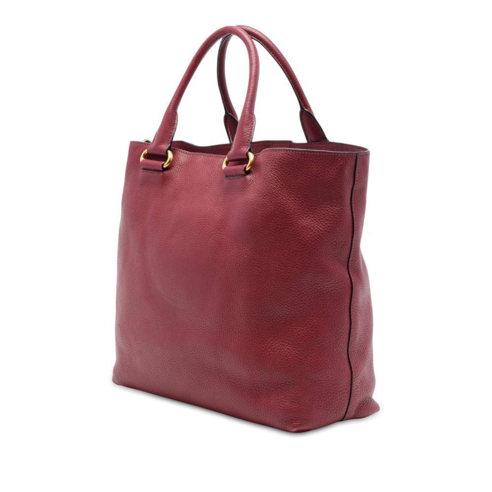 Prada Vintage Tote Stl. - Totebags Från Magasin - Burgundy (L 34cm x W 34.50cm x D 14.50cm)