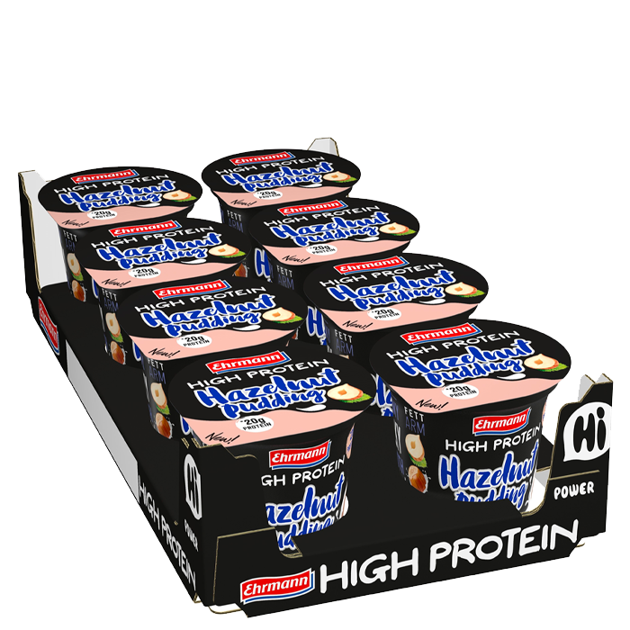 8 x Ehrmann Protein Pudding, 200 g, Hazelnut