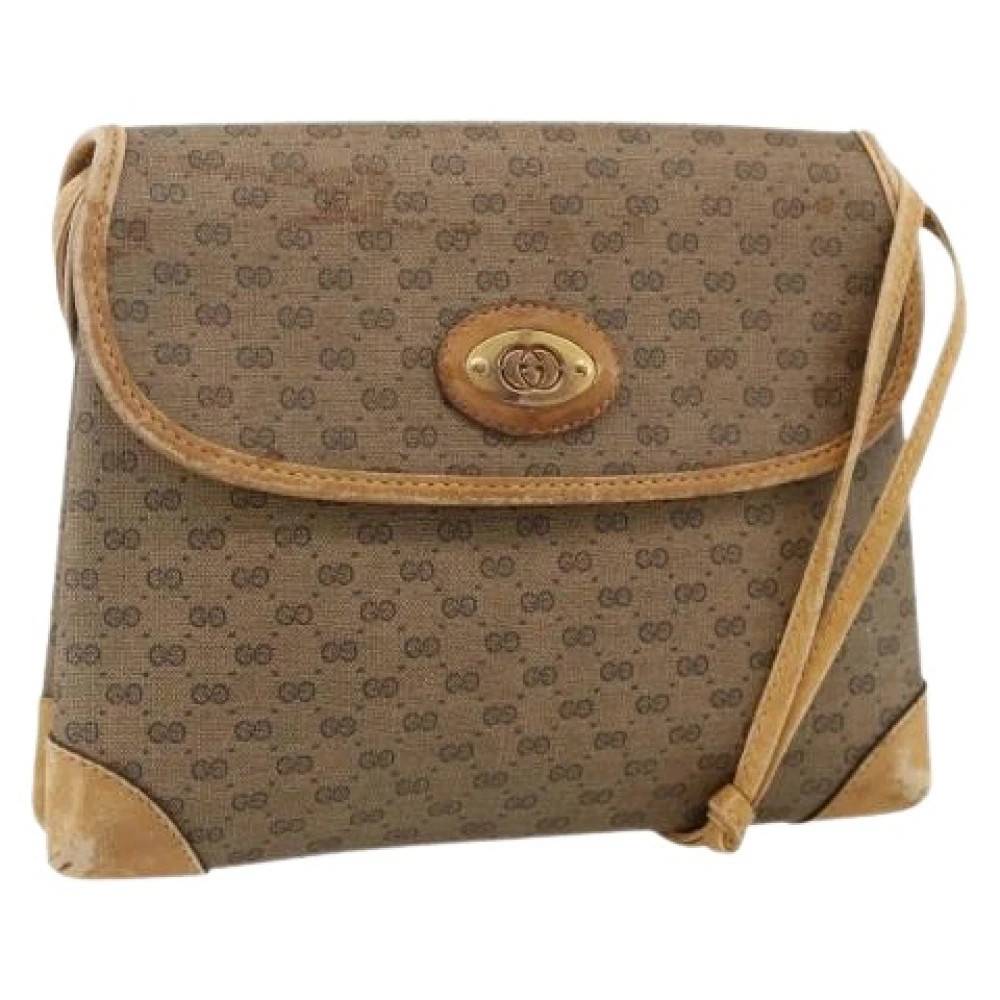 Gucci Vintage Pre-owned Vintage Micro Small GG Shoulder Bag - Vintage - Dame - Beige - ONE SIZE - Uld