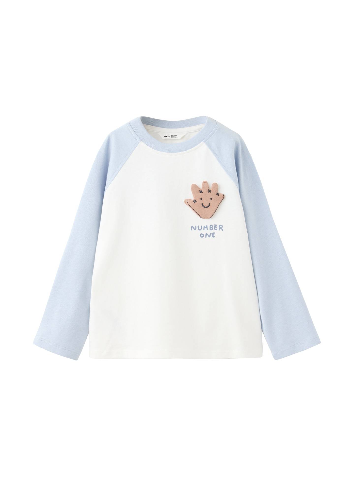 MANGO KIDS T-shirt 'LEGENDB' opal / ljusblå / ljusbrun / vit