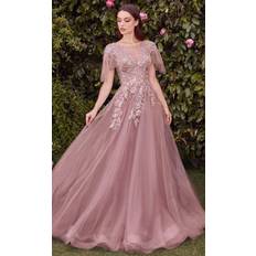 Andrea and Leo A1351 - Flutter Sleeve Tulle Evening Gown