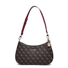 GUESS Noelle Top Zip Shoulder Bag |Brun |One Size