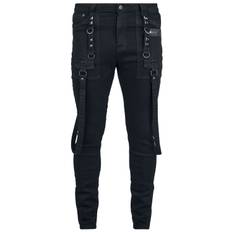 KIHILIST by KILLSTAR Jeans - KIHILIST Bondage Trousers - S till 4XL - Herrer - sort - XXL