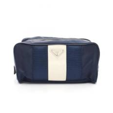 Prada Vintage, Pre-owned, unisex, Blå, ONE SIZE, Tyl, Pre-owned Stof clutches