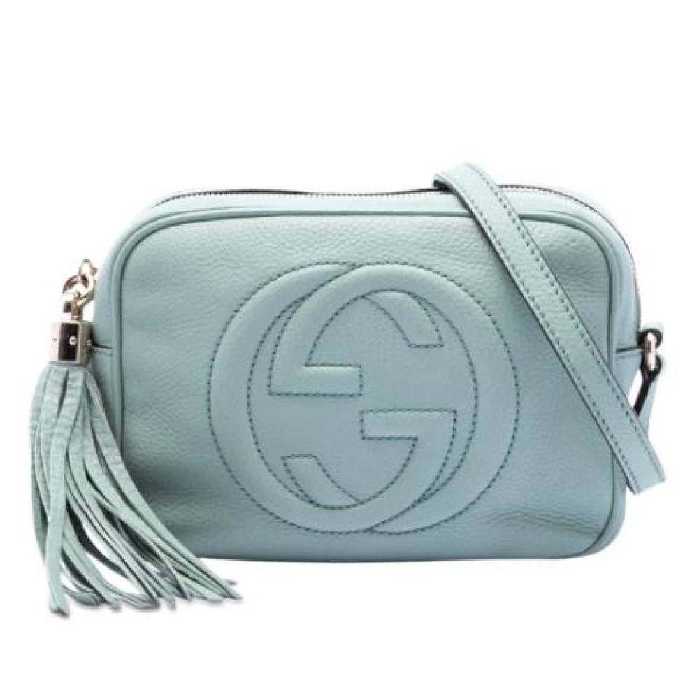 Gucci Vintage Pre-owned Laeder gucci-tasker - Vintage - Dame - Blå - ONE SIZE -