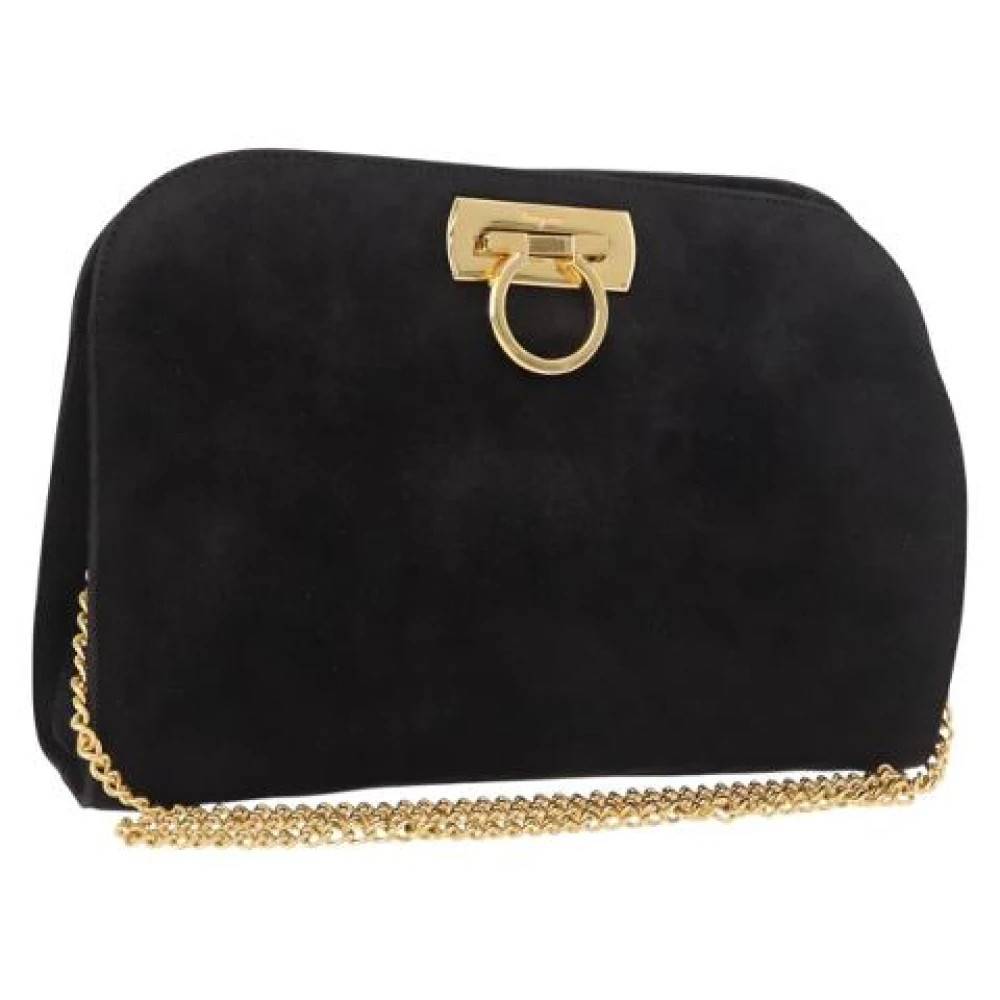 Salvatore Ferragamo Pre-owned Pre-owned Shoulder Bag - Vintage - Dame - Sort - ONE SIZE - Uld