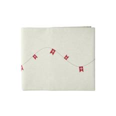 Coated dug med Flag 140×240 Hvid