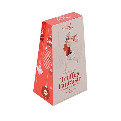 Mathez Truffes Fantaisie Paris Chic – krämiga chokladtryfflar med tranbär 100g