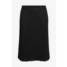 Evoked Vila - Nederdel viMasse Plisse HW Midi Skirt/cur1 - Sort