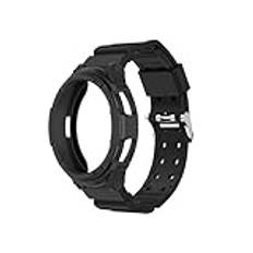 Silikonrem för Galaxy Watch 6 Classic 47mm 43mm TPU Ring Bezel Case Band för Galaxy Watch 6 Classic Armband