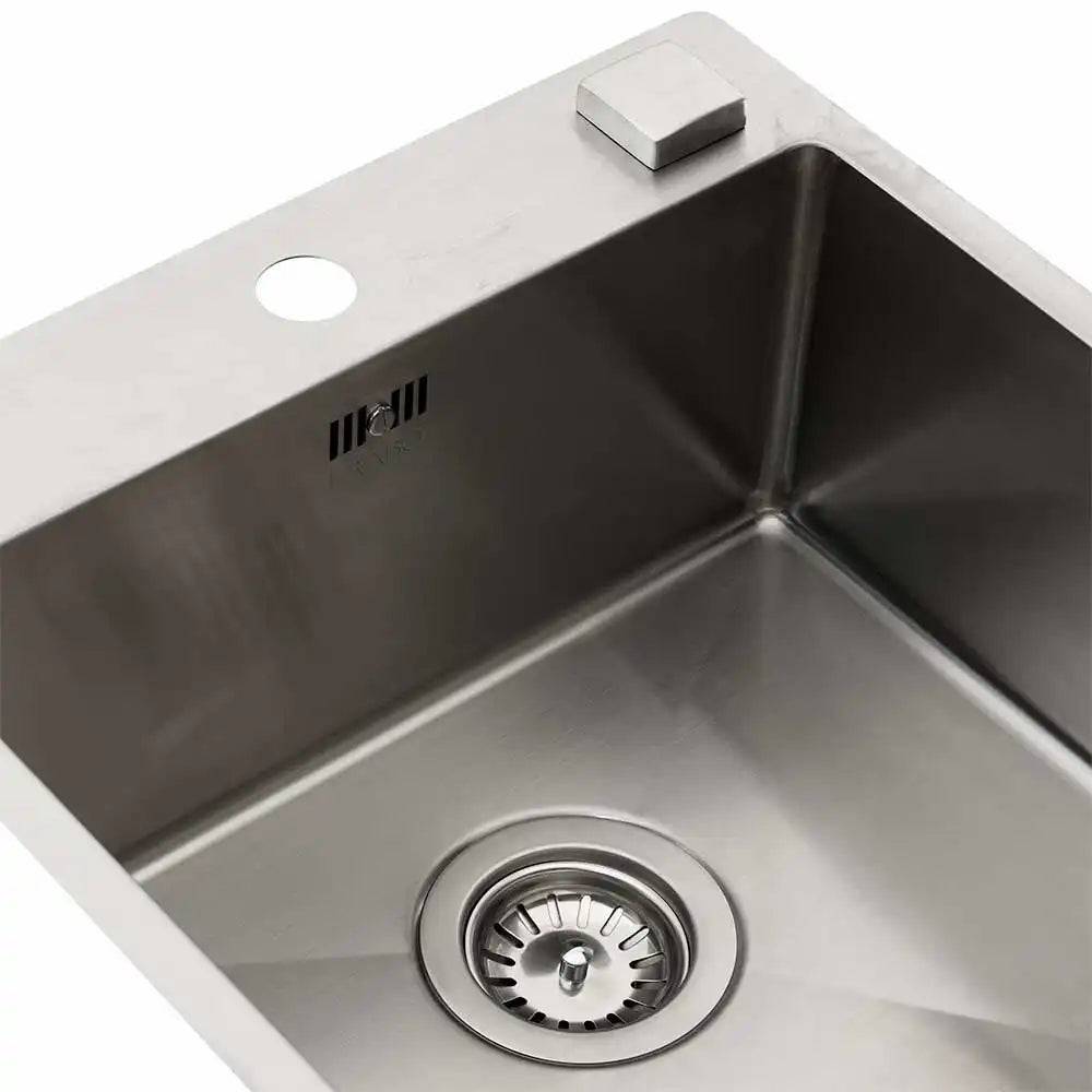 Kubus 441 Soft køkkenvask m/auto strainer, Rustfrit stål