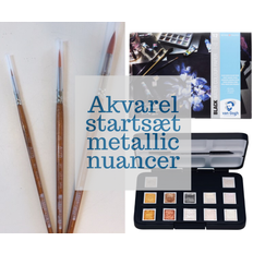 Akvarel startsæt metallic nuancer