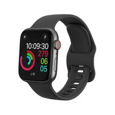 Apple Watch SE 44mm Armband i silikon, svart