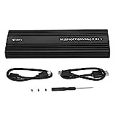 Annadue M.2 NGFF NVMe SATA SSD hölje kabinett, M.2 Solid State NVME SATA hårddiskkabinett, stöd för USB 3.1 Gen1 5Gbps / USB 3.1 Gen2 10Gbps Baud Rate, hårddiskkabinett med stöd för upp till 2TB SSD