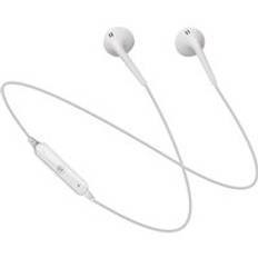 S6 sport nackband trådlösa hörlurar bluetooth hörlurar hörlurar för iphone 7 8 x med mikrofon samtal volymkontroll hörlurar - Vit
