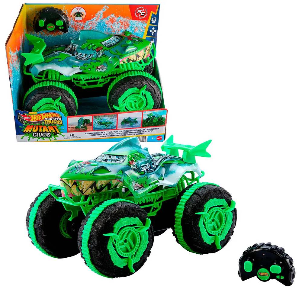 Hot Wheels Monster Trucks 1:15 Mutant Chaos Great Bite Fjernstyret Bil