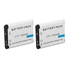 2-pack 3,7V 1200mAh ENEL19-batterier för Nikon ENEL19 MH66 Coolpix A100 S32 S100 S2600 S2700 S2750 S2800 S3100 S3300 S3400 S3500 S3600 S30704 S3004 S3004 S3004 S3004 S3004 S3000