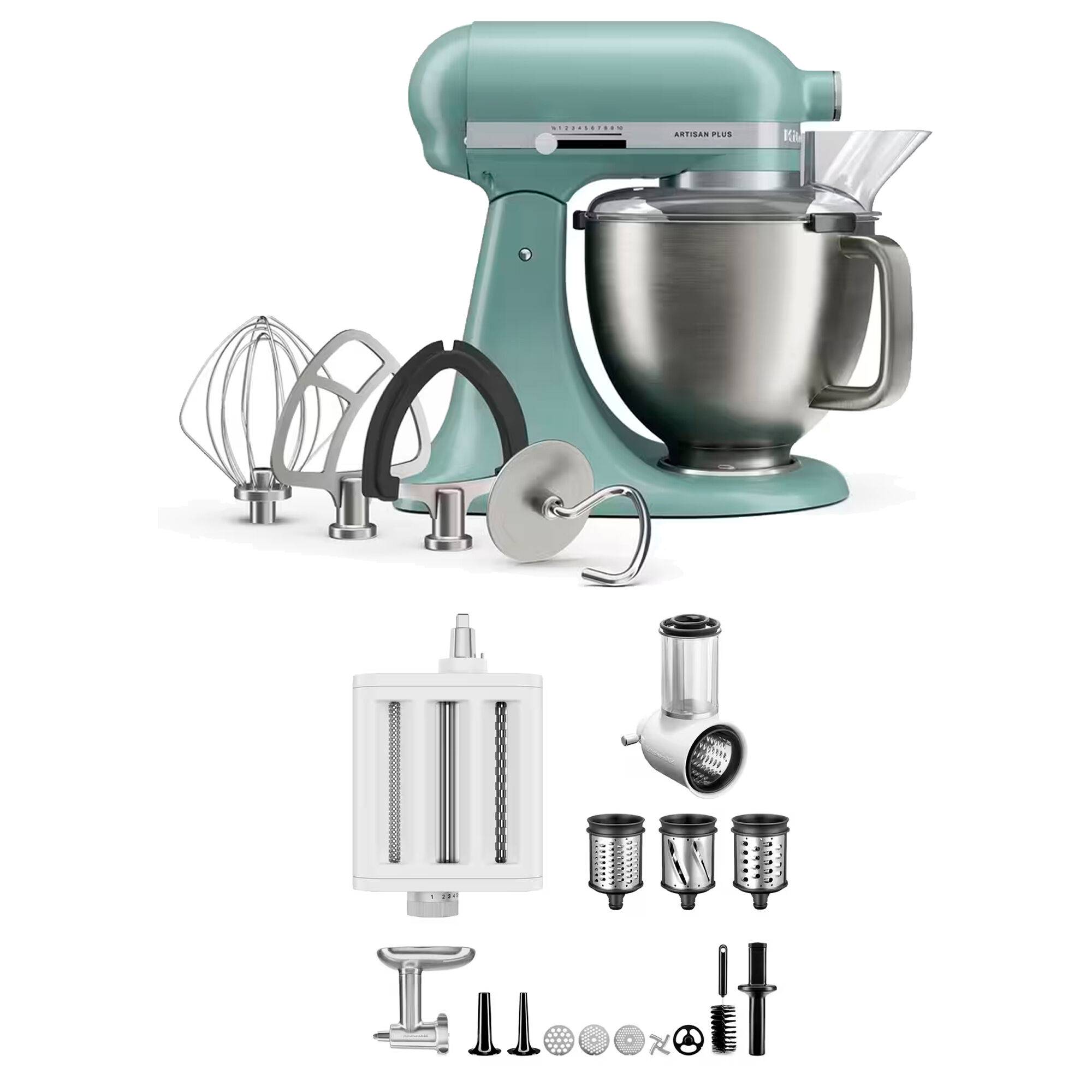Kitchenaid Artisan Plus köksmaskin med tillbehörspaket 4,7 liter, mint julep - Mint julep