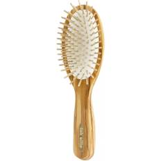 Tek Big Oval Brush In Olive Wood With Short Wooden Pins