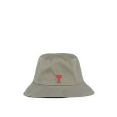 AMI PARIS RED ADC BUCKET HAT Size: 58, colour: GREY