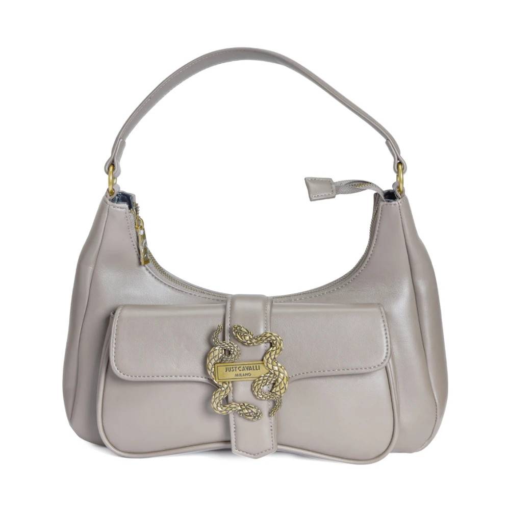 Just Cavalli Iconic Snakes Bag 4 - Tasker - Dame - Grå - ONE SIZE - Uld