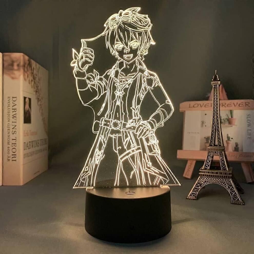 Anime Figurlampa Bennett Nattljus 3D Illusion Game Light för sovrumsinredning Le