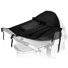 Sun Sail for Pushchairs Universal Pushchair Sun Protection Cover Stroller Sun Cover with Viewing svart