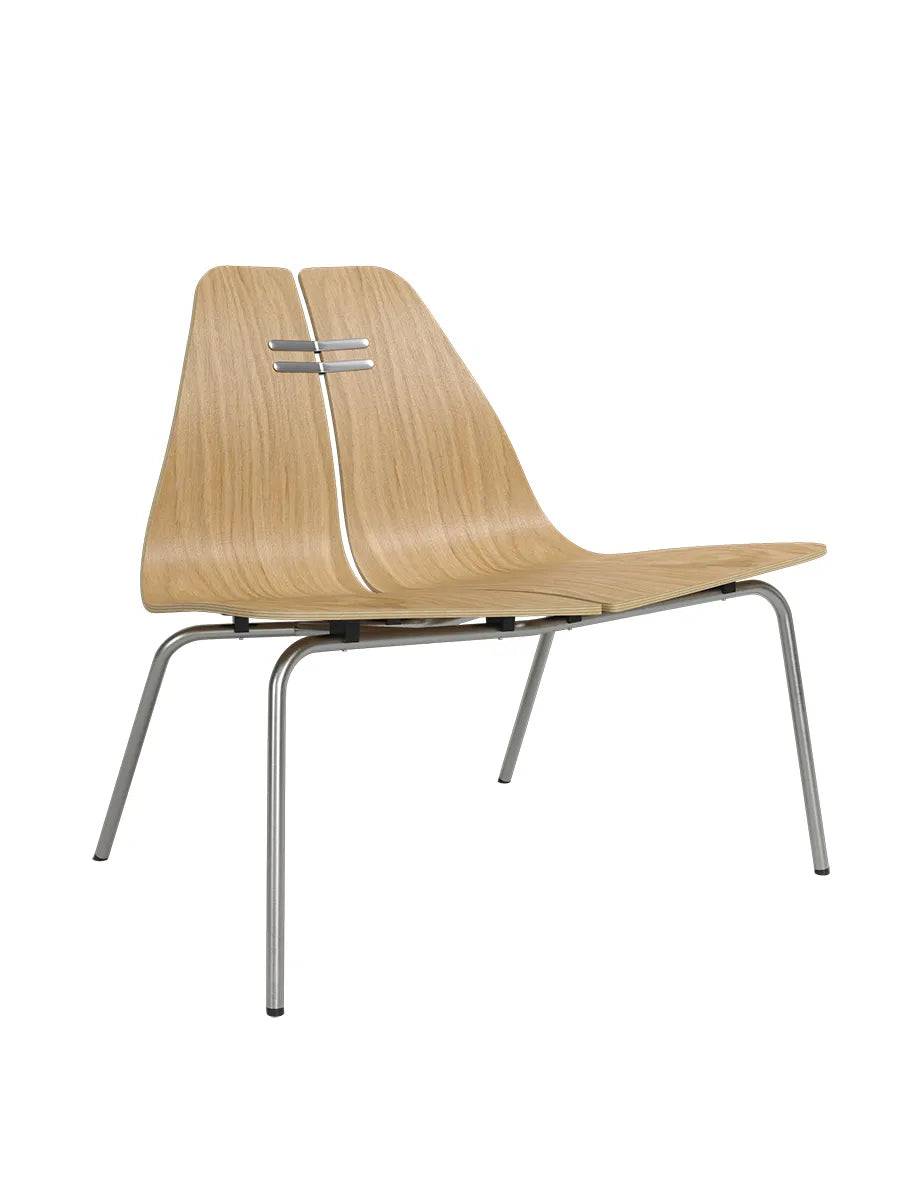 PK23 Lounge Chair, oak/steel af Poul Kjærholm - Jacobsen Plus