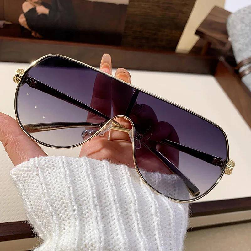 Fashion Luxury Vintage Sunglasses Men Oversized Steampunk Shades Outdoor Summer Travel Glasses