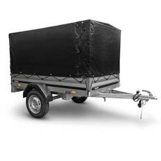 Brenderup 1205 S trailer - 500 kg - med tipfunktion og høj Black Edition-presenning