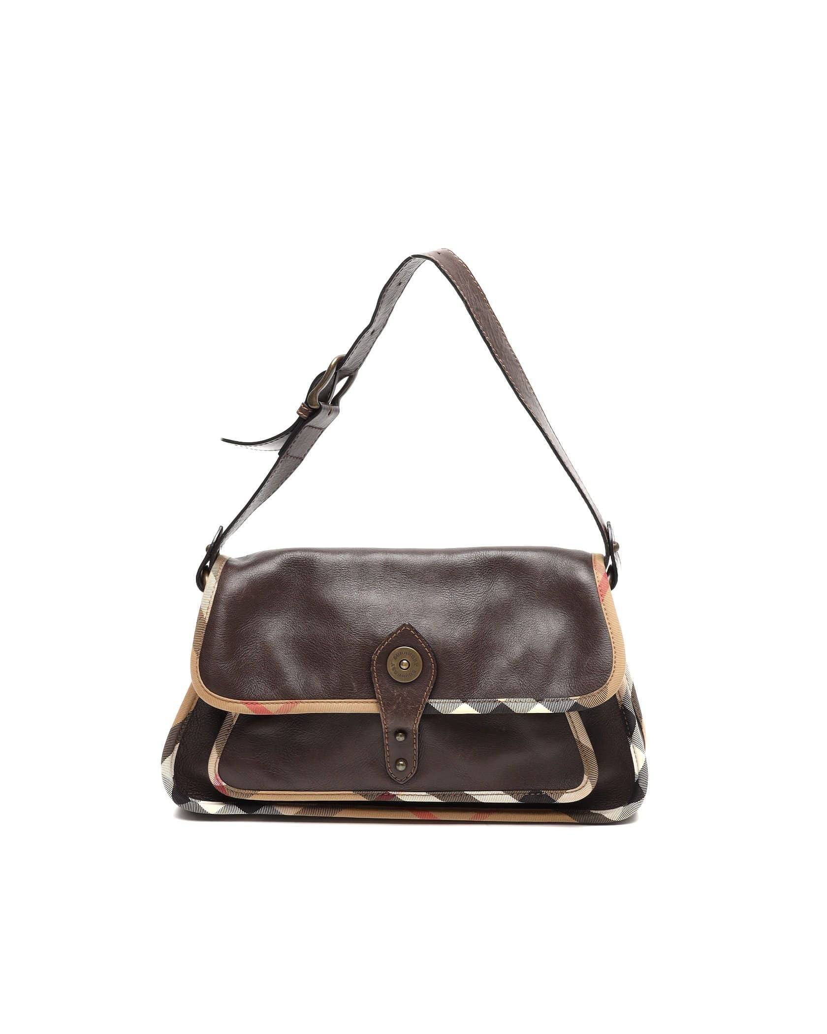 Burberry Nova Check Messenger Bag - Brown - One Size