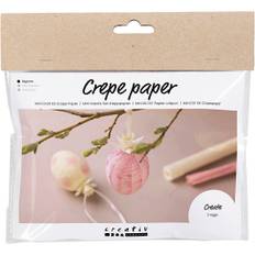 DIY Kit Mini Crepepapir Æg lys pink, lys gul