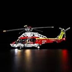 BRIKSMAX LED-belysningssats för Lego Technic Airbus H175 nödhelikopter - kompatibel med Lego 42145 modellbyggklossar - inkluderar inte Lego-set