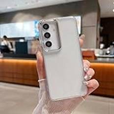 Plätering Linsram Klart fodral för Samsung Galaxy A34 A52 A53 A15 A25 A35 A55 A54 5G S24 S23 S22 Ultra S21 S24 FE Mjukt TPU-skydd, Transparent, För Samsung S24Ultra