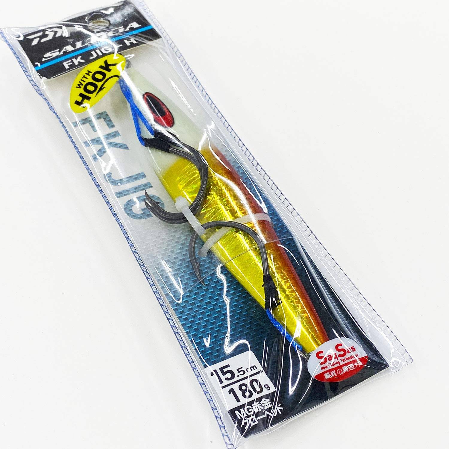 Daiwa Saltiga FK 180g MG Red Gold Glow Head Jig-H