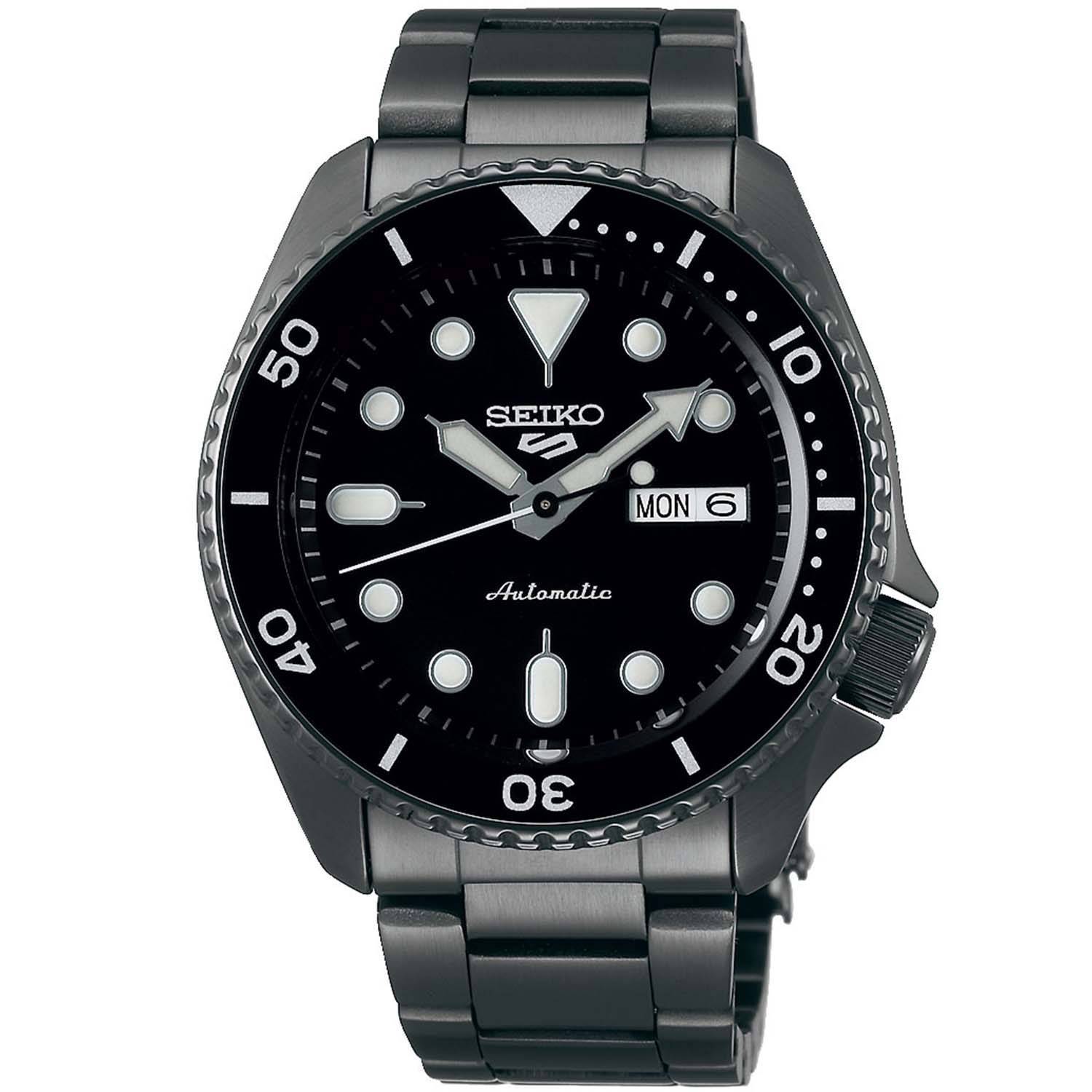 Seiko 5 Sports Automatic SRPD65K1 - Quartz - 43 mm - Analogt - Herr - Hardlex Mineralglas - Svart (22 mm)