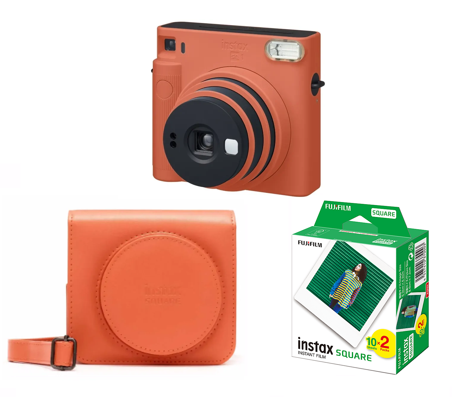 Fuji - Instax SQUARE SQ1 Instant Camera + Case And Film - Bundle